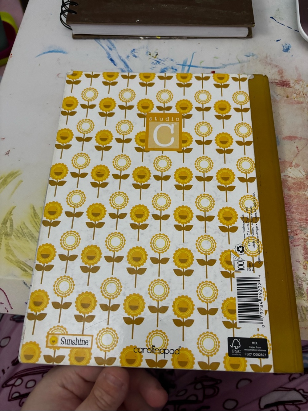 Sunflower Pattern Hardcover Notebook - Picture 3 of 5